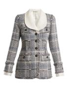 Alessandra Rich Tweed Contrast-collar Jacket