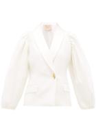 Matchesfashion.com Roksanda - Isobel Tailored Crepe Jacket - Womens - Ivory