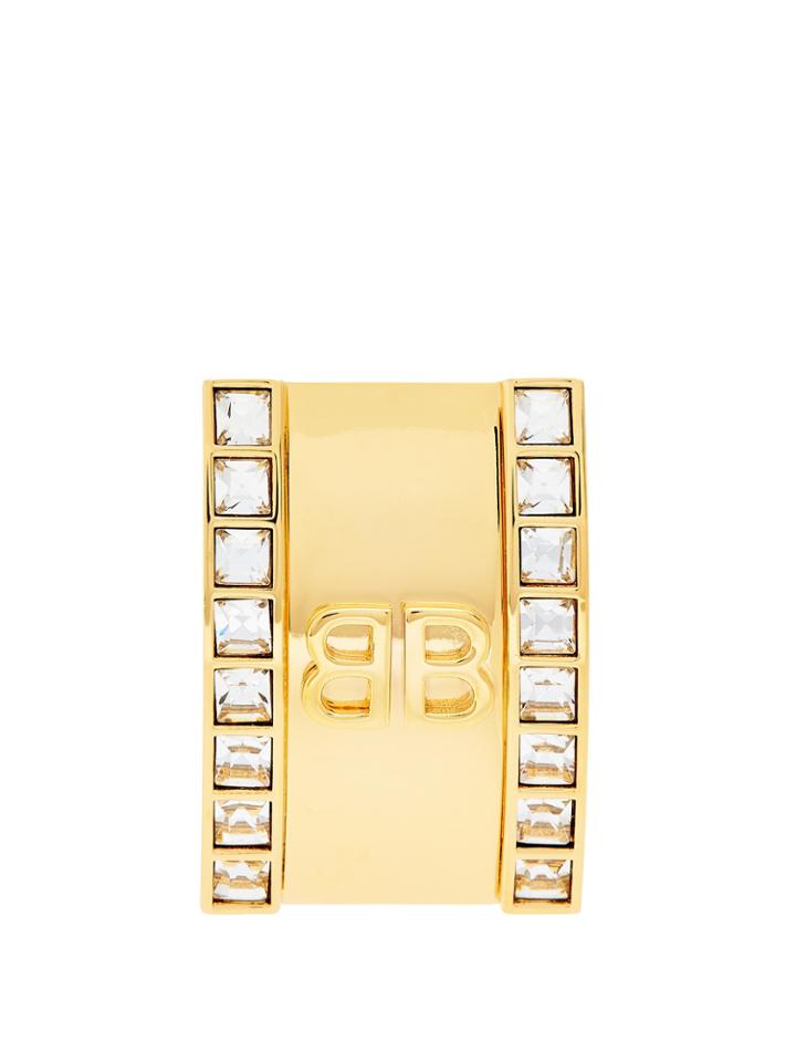 Balenciaga Logo Clip-on Single Earring