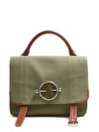 Jw Anderson Disc Leather And Canvas Satchel Bag