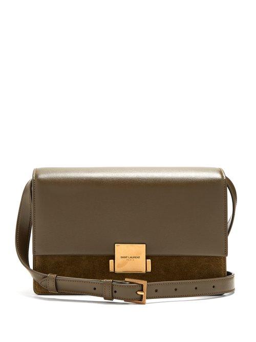 Matchesfashion.com Saint Laurent - Bellechasse Medium Leather And Suede Bag - Womens - Khaki