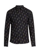 Marni Contrast Dot-print Cotton-poplin Shirt