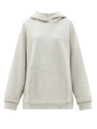 Matchesfashion.com Raey - Oversized Cotton-jersey Hooded Sweatshirt - Womens - Light Grey
