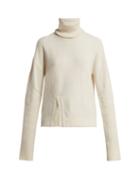 Matchesfashion.com Falke - Audrey Roll Neck Wool Blend Sweater - Womens - Cream