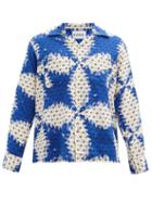 Matchesfashion.com Noma T.d. - Floral-print Twill Shirt - Mens - Blue