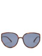 Matchesfashion.com Dior Eyewear - Sostellaire 4 Oversized Cat-eye Acetate Sunglasses - Womens - Tortoiseshell