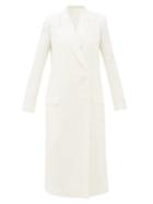 Matchesfashion.com Haider Ackermann - Double-breasted Linen-blend Coat - Womens - Ivory