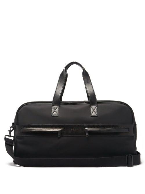 Matchesfashion.com Saint Laurent - Leather-trimmed Canvas Holdall - Mens - Black