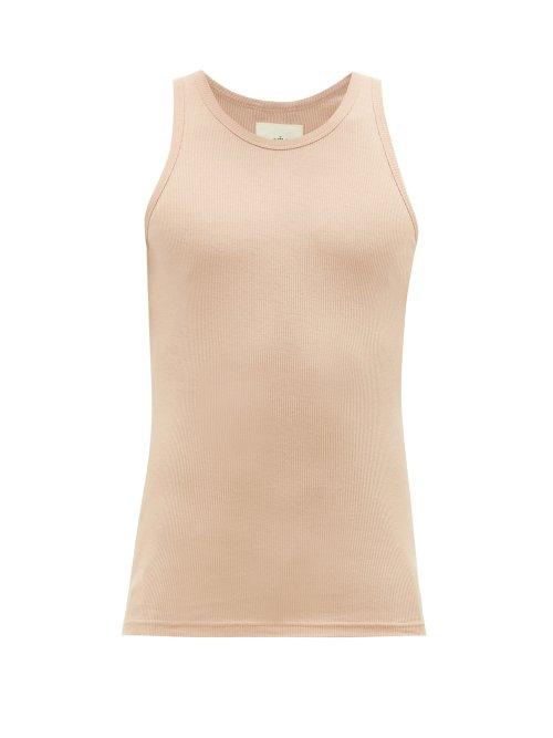 Matchesfashion.com Hemen Biarritz - Gari Ribbed Cotton Jersey Vest - Mens - Pink