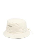 Matchesfashion.com Jacquemus - Bob Gadjo Logo-plaque Cotton-canvas Bucket Hat - Mens - White
