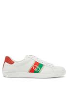 Matchesfashion.com Gucci - Ace Embroidered Leather Trainers - Mens - White