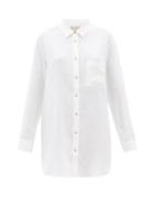 Ladies Lingerie Asceno - Formentera Organic-linen Shirt - Womens - White