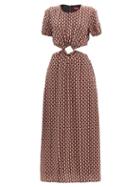 Staud - Calypso Printed-crepe De Chine Maxi Dress - Womens - Brown Multi