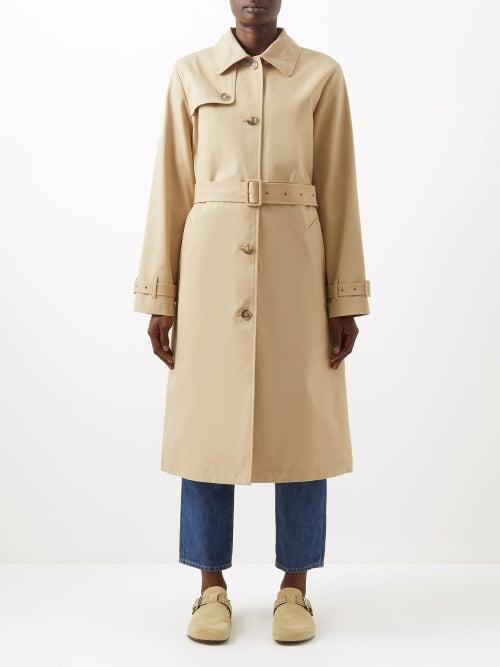 A.p.c. - Isabel Cotton-gabardine Trench Coat - Womens - Camel