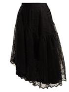 Simone Rocha Asymmetric-hem Floral-lace Skirt