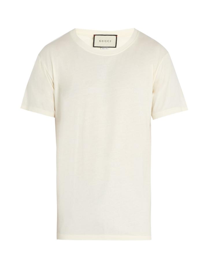 Gucci Logo-print Distressed Cotton T-shirt