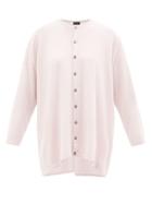 Eskandar - Dip-hem Cashmere Cardigan - Womens - Light Pink