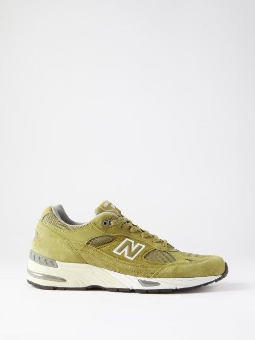 New Balance - Made In Uk 991 Suede And Mesh Trainers - Mens - Beige Gold
