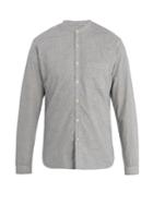Oliver Spencer Broadstone Grandad-collar Striped Cotton Shirt