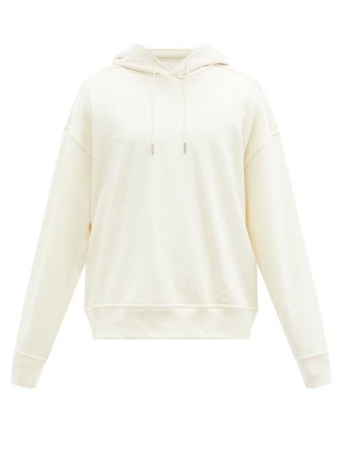 Matchesfashion.com Jil Sander - Logo-embroidered Cotton-jersey Hooded Sweatshirt - Mens - Cream