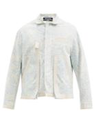 Matchesfashion.com Jacquemus - Grain Foliage-print Cotton-blend Jacket - Mens - Blue