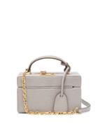 Matchesfashion.com Mark Cross - 1845 Mini Lizard-effect Suede Box Bag - Womens - Grey