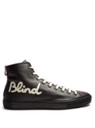 Matchesfashion.com Gucci - Blind For Love High Top Leather Trainers - Mens - Black Multi