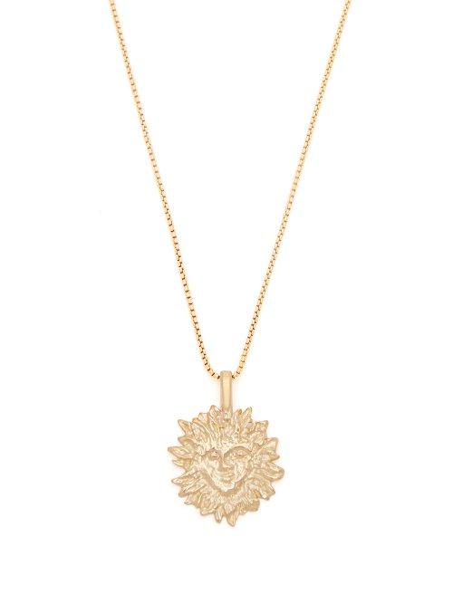 Matchesfashion.com Saint Laurent - Sun Pendant Necklace - Womens - Gold