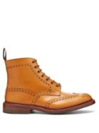 Matchesfashion.com Tricker's - Stow Leather Brogue Boots - Mens - Tan