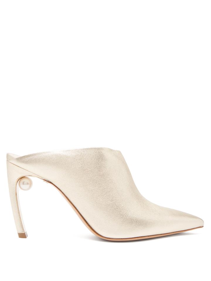 Nicholas Kirkwood Mira Pearl-heeled Mules