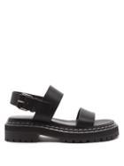 Proenza Schouler - Contrast-topstitching Leather Sandals - Womens - Black