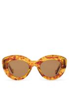 Matchesfashion.com Loewe - Cat Eye Tortoiseshell Acetate Sunglasses - Womens - Tortoiseshell