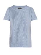 Matchesfashion.com A.p.c. - Mara Striped Linen Blend T Shirt - Womens - Blue Stripe