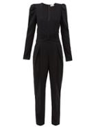 Matchesfashion.com Redvalentino - Pleated Crepe Jumpsuit - Womens - Black