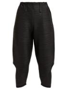 Matchesfashion.com Pleats Please Issey Miyake - Thicker Bounce Tech Pleated Tapered Trousers - Womens - Black
