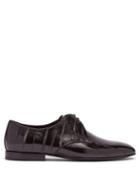 Matchesfashion.com Saint Laurent - Smoking Eel Skin Shoes - Womens - Black