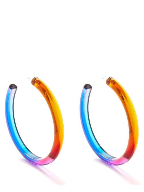 Isabel Marant - Ombr Large Hoop Earrings - Womens - Pink Multi