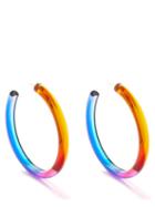 Isabel Marant - Ombr Large Hoop Earrings - Womens - Pink Multi