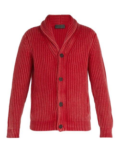Matchesfashion.com Iris Von Arnim - Calvin Shawl Collar Cashmere Cardigan - Mens - Red