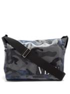 Matchesfashion.com Valentino - Camouflage Print Messenger Bag - Mens - Grey Multi
