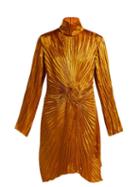 Matchesfashion.com Sies Marjan - Ida Pleated Satin Dress - Womens - Dark Orange