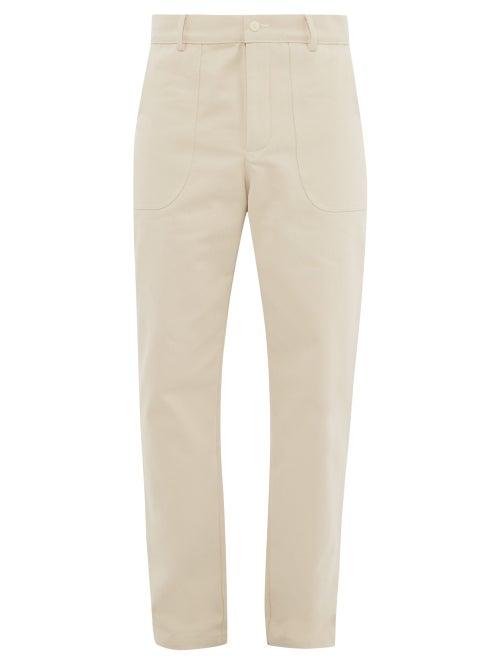 Matchesfashion.com De Bonne Facture - Cotton Twill Straight Leg Painter Trousers - Mens - Beige