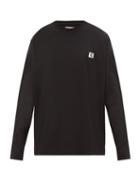 Matchesfashion.com Wooyoungmi - Logo Print Cotton Jersey Sweatshirt - Mens - Black
