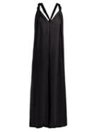 Matchesfashion.com Mes Demoiselles - Hayati V Neck Wide Leg Crepe Jumpsuit - Womens - Black