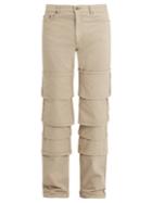 Y/project Mid-rise Tiered Fold-up Cotton-twill Jeans