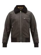 Matchesfashion.com Rag & Bone - Shearling Trim Leather Jacket - Mens - Black