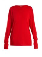 Matchesfashion.com Barrie - Thistle Crew Neck Cashmere Sweater - Womens - Red