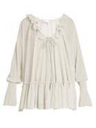 See By Chloé Ruffle-trimmed Gauze-jersey Blouse