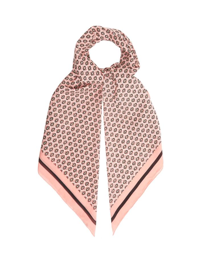 Weekend Max Mara Geometric-print Cotton-blend Scarf