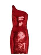 Saint Laurent One-shoulder Sequin-embellished Mini Dress